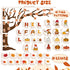 114 Pcs Fall Bulletin Board Decorations Set Thanksgiving Autumn Cutouts Classroom Tree Decor Happy Fall Pumpkin Gnome Paper Cutting with 200 Glue ...