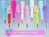 10Pcs Confetti glitter diamond Beadable Pens Bulk Colorful Beaded Pens Plastic Black Ink Bead Pens Ballpoint Pens Making Kit DIY craft art Pens Of...