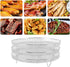 3Pcs Air Fryer Dehydrator Racks, Food Grade Stainless Steel Fruit Meat Dehydration Air Fryer Rack, Stackable Dehydrator Racks for Air Fryer...