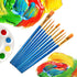 Paint Brushes Set,1 Pack 10 Pcs Nylon Hair Painting Brushes for Acrylic, Oil and Watercolor Paint...