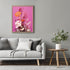 Posterizer 1 pcs-pink funky flowers-hippy girly collage-Abstract & Modern Art-Floral & Botanical Art-Gift for Art Lovers- UNFRAMED Wall Art...
