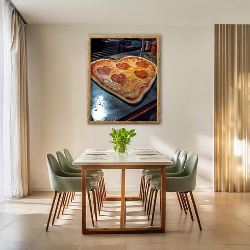 Posterizer 1 pcs-cute romantic heart pizzas-Valentine's themed poster -3-Romantic Art-Holiday Poster Collection-Chic Home and Kitchen Decor - unfr...