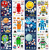 Benresive 24 Sheets Robotics & Space Party Favors for Kids 3-5 4-8, Face Stickers for Kids, Crafts Activities for Toddlers 1-3 2-4 3-5, Make Your ...