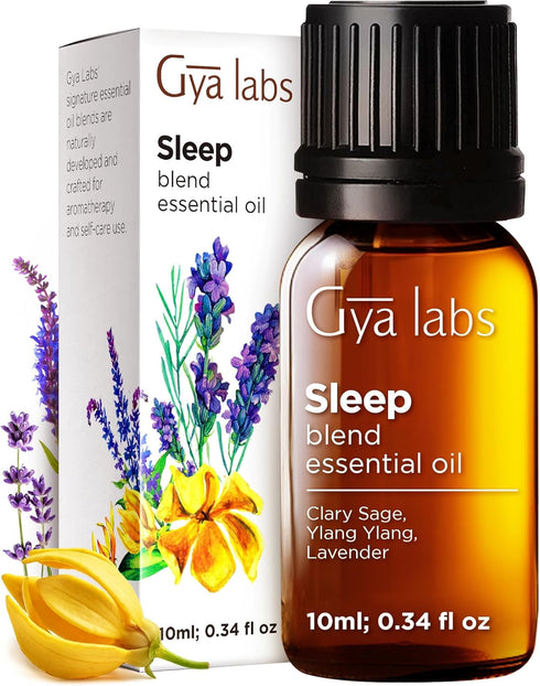 Gya Labs Sleep Essential Oil Blend - 100% Pure Natural Sleep Oil for Diffuser & Aromatherapy, Soothing, Bedtime and Self-Care (0.34 Fl Oz)...