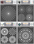 CrafTreat Dot Mandala Stencils for Painting on Wood, Canvas, Paper, Floor, Wall and Tile - Dot Mandala Basics, Outlines, Round and Radar - 4 Pcs -...