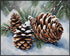 Posterizer 1 pcs-pinecones in snowey winter nature 3-Landscape & Nature Art-GIft for Men Women Teens-Living Room Bedroom Decor- unframed wall art...