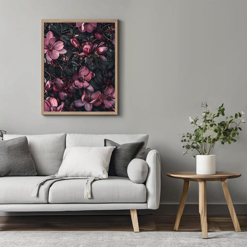 Posterizer 1 pcs-purply pink dainty wild flowers-Floral & Botanical Art-Abstract & Modern Art-Decor for Home & Office- UNFRAMED Wall Art...