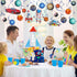 Blulu 30 Pcs Outer Space Party Decoration Hanging Swirls Blue Solar System Planet UFO Rocket Astronaut Foil Swirls Ceiling Hanging Decoration for ...