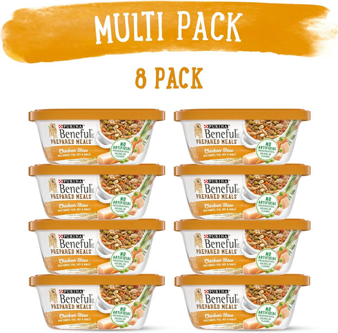 Purina Beneful Gravy Wet Dog Food, Prepared Meals Chicken Stew - (8) 10 oz. Tubs...