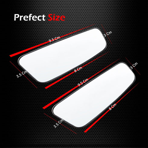 Ampper Rectangle Blind Spot Mirror, HD Glass ABS Housing Convex Wide Angle Rearview Blindspot Car Mirror for Car SUV and Truck (Framed, Pack of 2)...