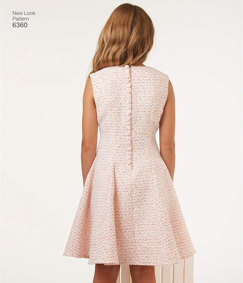 Simplicity New Look Patterns UN6360A Girls' Sized for Tweens Dress, A (8-10-12-14-16)...