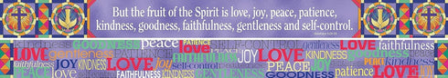 Barker Creek Double-Sided Spiritual Border with Inspirational Verse, Fruit of The Spirit, for Bulletin Boards, Reception Areas, Sunday School Clas...