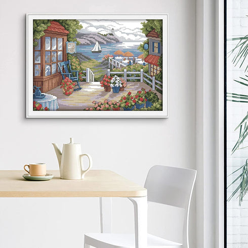 Stamped Cross Stitch Kits for Beginners Full Range of Crossstitching Kits Preprinted Pattern for Kids or Adults, Embroidery Needlepoint Starter Ki...