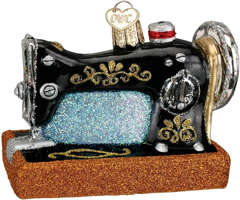Old World Christmas Hobbies Gifts Glass Blown Ornaments for Christmas Tree Sewing Machine...