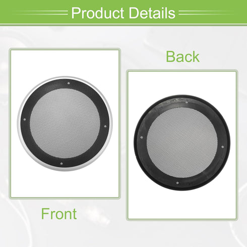 ACROPIX Universal 6.5" Car Speaker Grills Cover Mesh Round 6.5 Inch Audio Speaker Subwoofer Guard Protector Case with Mounting Screws Iron ABS Sil...
