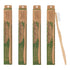 Brush with Bamboo Toothbrush with Plant-Based Bristles - 4 Pack...