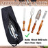Amylove 2 Pcs Grill Tool Storage Bags BBQ Utensil Grilling Bags Oxford Cloth Barbecue Holder Pouch Foldable Hardware Grill Accessory Storage Bag G...