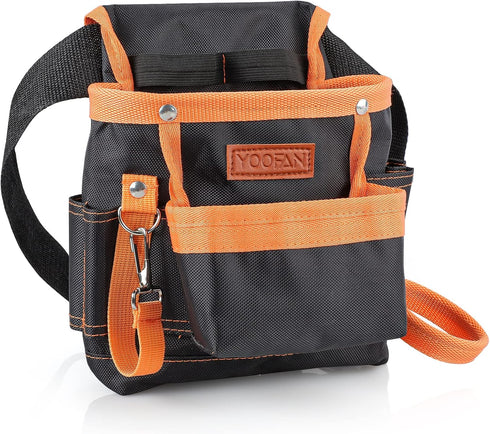 YOOFAN Tool Pouch - Tool Belt for Electrician Carpenter Construction Technician Gardening, Work Accessories for Men and Women, Orange...