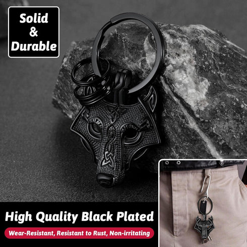 FaithHeart Norse Viking Thor Hammer Keychain for Men, Stainless Steel Mjolnir Key Rings Amulet Jewelry...