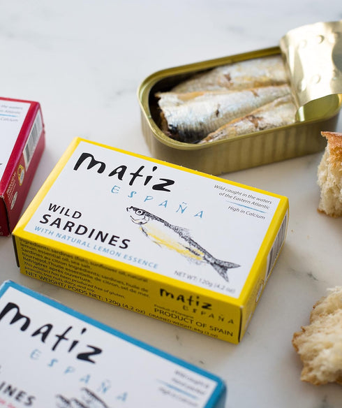 Matiz Sardines with Lemon Packed in Olive Oil (4.2oz/120g tin)...