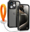 inkolelo Compatible with iPhone 15 Pro Waterproof Case, Built-in Screen Full-Body Protector with Floating Strap IP68 Waterproof Case- Matte Black/...