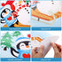 62 Pieces Winter Bulletin Board Decorations Penguin Snowflake Snowman Cutouts Christmas Tree Cutouts Winter Snow Bulletin Board Set with Glue Poin...