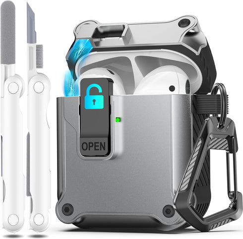R-fun Compatible with AirPods 2nd Generation 2019,1st Gen 2016 Charging Case Cover, Full Drop Protection Auto Pop-Up Lid Compatible with Airpods C...