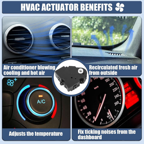 604-106 HVAC Blend Door Actuator Compatible with 1994-2012 Chevy Silverado 1500 2500 Suburban Tahoe GMC Sierra Yukon XL Cadillac Escalade H2, 8901...