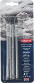 Derwent Watersoluble Graphitone Pencils, Fine Point, Black, 4 Pencils per Pack (34304)...
