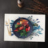 Shrahala Indigo Blue Hand Floral Bouquet Placemats, Watercolor White Flowers Table Mat Linen Burlap Washable Double-Deck Heat Insulation for Dinin...