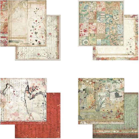 STAMPERIA INTERNATIONAL, KFT PAPER PAD 8X8 10PK ORIENTAL G, 20.3 x 20.3 (8" x 8"), Multicoloured...