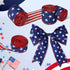 20 Yards Patriotic Wired Edge Ribbon 4th of July Star Strip Burlap Ribbon Red Blue White American Flag Decorative for Independence Day Memorial Da...