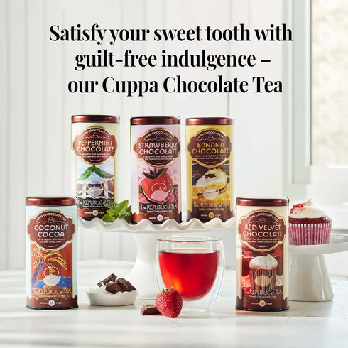 The Republic of Tea Banana Cuppa Chocolate Tea Bags, 36 Tea Bag Tin...