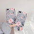 YeLoveHaw for iPhone 8 Plus / 7 Plus Case for Girls, Flexible Soft Slim Fit Full Protective Cute Phone Case Cover with Purple Floral and Gray Leav...