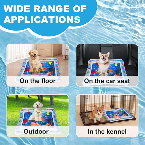 Pet cooling mat, Summer Soft Pet Cooling Inflatable Water Play Mat 20 * 26 inch, Dog Bed Suitable for Small Dogs, Guinea Pigs, Cats, Rabbits Cooli...