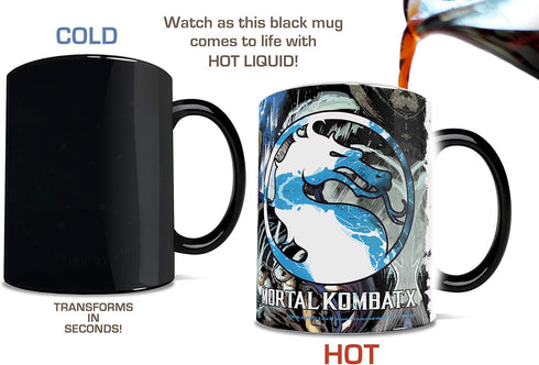 Morphing Mugs Mortal Kombat X - Lord Raiden - One 11 oz Color Changing Heat Sensitive Ceramic Mug – Image Revealed When HOT Liquid Is Added!...