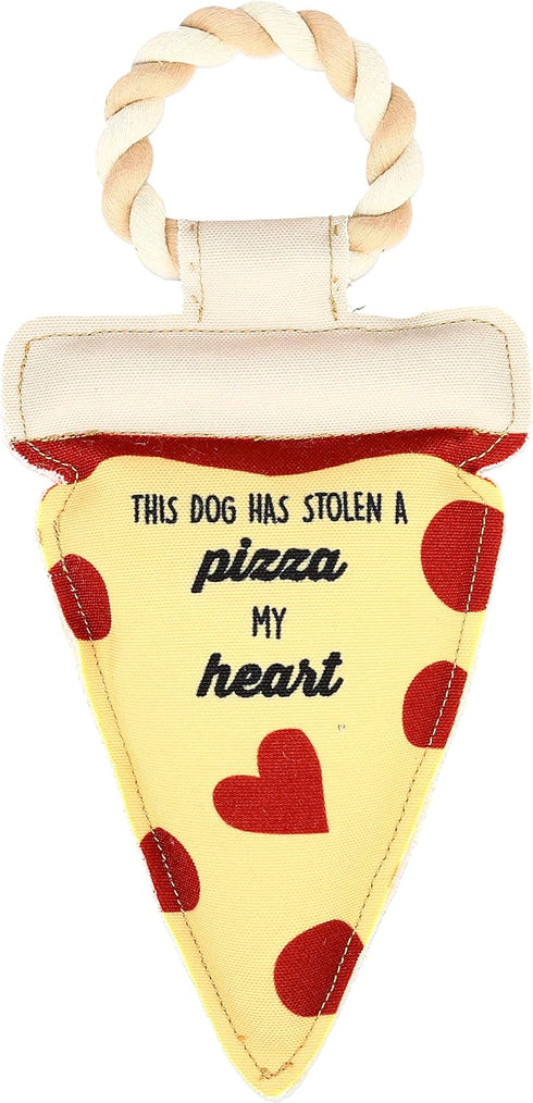Pavilion Gift Company Stolen A Pizza My Heart Dog Toy, 13", Yellow...