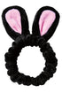 CHASIN' RABBITS Spa Headband for Washing Face – Black Rabbit | Skincare Headbands Makeup Headband for Washing Face | Black Headband Hair Styling A...