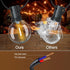 Outdoor String Lights 27FT G40 LED Globe Patio Lights with 13+1 Waterproof Edison Bulbs, Shatterproof Connectable Hanging Lights for Outside Backy...