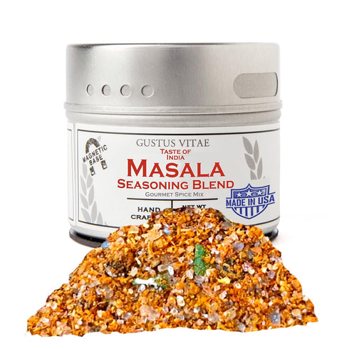 Taste of India: Masala Seasoning Blend - Gourmet Spice - All Natural Mix - Non GMO - Handcrafted - Small Batch - Artisanal Seasoning - Gustus Vita...