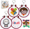 Harry Potter Stamped Cross Stitch 4 Pack, Embroidery Starter Kit for Beginners, Four Patterns, Fun & Easy Backpack Charms Craft Activity for Fans...