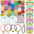 Flat Clay Beads Bracelet Making Kit Jewelry Making Kit for Beginner, 6mm Flat Polymer Heishi Beads Letter Bead Friendship Bracelet Beads DIY Arts ...