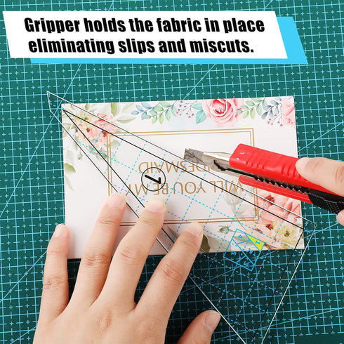 Quilting Template Set Acrylic Cutting Templates for Quilting Sewing Machine Ruler DIY Hand Patchwork Quilt Templates Ruler for Cut Mats 9 x 9 Inch...