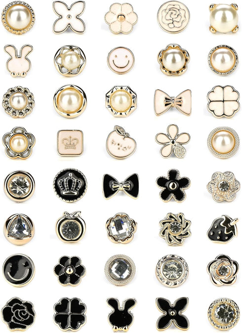 40 Style Cute Enamel Lapel Pin Set,Mini Brooch Pin Badges Cover Up Buttons for Women Shirts,Dresses,Cardigan Collar Safety Pins,Junk Charms Access...