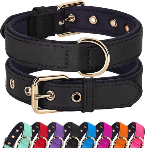Didog Waterproof Dog Collar with Soft Padded, Strong Large Dog Collars with Metal Buckle, Lightweight and Breathable Dog Collars for Medium Dogs, ...