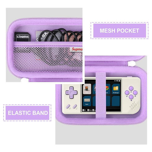 Supmay Hard Carrying Case for RG28XX Retro Handheld Game Console, Retro Game Travel Storage Holder with Mesh Bag for SD Card, USB Charging Cable, ...