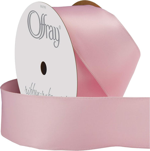 Berwick Offray 1.5" Single Face Satin Ribbon, Powder Pink, 25 Yds...