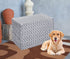 Pethiy Dog Crate Cover for Wire Crates, Fits Most 24" inch Dog Crates. Easy to Put On, Take Off, and Adjust - Cover only -Gray-24 Inch...