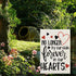 CROWNED BEAUTY Memorial Day Garden Flag Gravesite 12x18 Inch Double Sided Heart Saying Decor for Outside Yard,Forever In Our Hearts CF505...