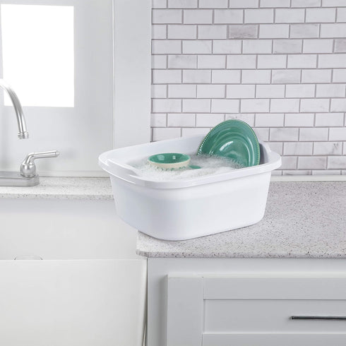 Tribello Plastic Wash Tub Dishpan Basin and Foot Bath for Soaking Feet, Laundry Hand Wash Bucket, Dish Pans for Washing and Storage Cleaning Suppl...